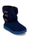 PASSION PETALS Winter Boots With Small Bows For Kids Baby Girls Boots For Your Kids For Comfortable Wear(Blue,4 Years-4.5 Years)