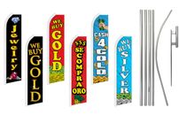 We Buy Gold Advertising Swooper Flutter Feather Flag Kit We Buy Silver Jewelry