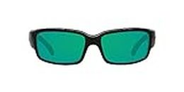 Costa Del Mar Caballito CL 11 Sonnenbrille für Damen, glänzend, Schwarz Gr. 580P, Rahmen: Schwarz glänzend / Objektiv: Grün verspiegelt