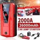 26000MAH Car Jump Starter Booster Jumper Box Power Bank Battery Charger Portable