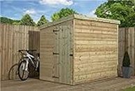EMS Retail Empire 2000 Pent Garden Shed 8X4 SHIPLAP T&G PRESSURE TREATED DOOR LEFT END