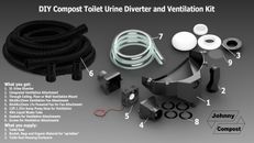 DIY Compost Toilet XL Urine Diverter and Ventilation Kit