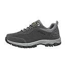 Tzsaixé Hiking Shoes For Men, Men's Good Arch Support Outdoor Breathable Walking Shoes, Orthopedic Shoes For Men, Suit For Outdoor Activity Hiking Walking (Color : Gray, Size : 43 EU)