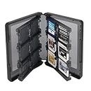 [2-Pack] AKWOX 28-in-1 Game Card Case Holder for Nintendo 3DS XL / 3DS / DS Lite Cartridge Box (Black)