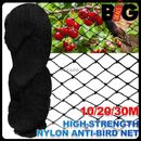 Bird Netting Net Anti Pest Commercial Fruit Trees Plant 10m/20m/30m Mesh Black