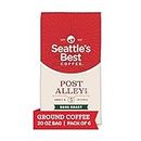 Seattle's Best Coffee Post Alley Blend Dark Roast Ground Coffee | 20 Ounce Bags (Pack of 6)