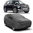 CREEPERS Fully Waterproof Car Body Cover with Mirror Pockets for New Hyundai Creta 1.5 L CRDi SX (O) MT(Grey)