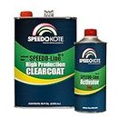 SpeedoKote SMR-135/60-K-F - Automotive Clear Coat Very Fast Dry 2K Urethane, 3:1 Mix Gallon Clearcoat Kit w/Fast Act.