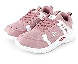 RU SHAZZ Casual Shoes for Kids Boys & Girls Light Weight Laceup Sneakers for Children-Size-1,Color-Rose Gold