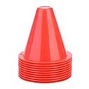 VIFERR 10Pcs Football Cones Training Set, Traffic Marker Cones Activity Cones for Kids, Sports Cones Exercise Equipment Small Stacking Cones for Indoor Outdoor Football Training (Red)