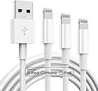3 Pack Apple MFi Certified iPhone Charger Cable 10ft, Lightning to USB Cord, 2.4A Fast Charging,Apple Phone Long Chargers for iPhone 12/11/11Pro/11Max/ X/XS/XR/XS Max/8/7/6