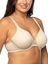 Vanity Fair Womens Full Figure Beauty Back Smoothing Bra, 4-way Stretch Fabric, Lightly Lined Cups Up To H Bra, Underwire - Beige, 40D US