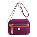 SUICRA Bolsos Bandolera Para Mujer Women Handbag Messenger Bag Femme Crossbody Bags Ladies Travel Waterproof Nylon Shoulder Bag (Color : Purple)