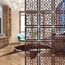 OLIVE TREE Room Partitions Hanging Room DIY Divider Panel Modern Hanging Screen Partition for Decorating Bedding, Dining, Study and Sitting Living -Room, Hotel - Walnut-7010