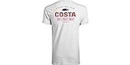 Costa Del Mar Topwater-Maglietta a Maniche Corte T-Shirt, Bianco, L Unisex-Adulto