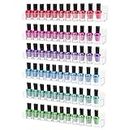 Umirokin 6 Packs 15Inch Acrylic Nail Polish Rack Wall Mounted Shelf Holds up 54 to 96 Bottles Clear Nail Polish Holder Display for Wall Perfume Essential Oils Organizer