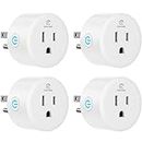 EIGHTREE Smart Plug, Mini Wi-Fi Plug That Works with Alexa & Google Home, Compatible with SmartThings, Smart Socket with Remote Control & Timer Function, 2.4Ghz Wi-Fi Only, No Hub Required