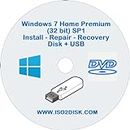 Disque Windows 7 Home Premium + USB 32 bits