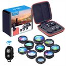 10in 1 Cell Phone Camera Lens Kit Macro Wide Angle for iPhone Android Smartphone