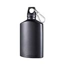 Aluminum Canteen Water Bottle Travel Camping Hiking Outdoor Recreation Hook Portable BPA Free, 18oz Black
