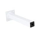 Pied de table et meuble carré Noir/Argenté/Blanc 25 x 25 x 150 mm - blanc