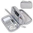 FYY Travel Cable Organizer Bag Pouch Electronic Accessories Carry Case Portable Waterproof Double Layers All-in-One Storage for Cord, Charger, Phone, Earphone Grey
