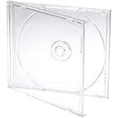 Professional CD/DVD Jewel Case Clear Tray [10.4mm] Pack of 5 (with Free 5 Branded Blank DVD)