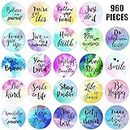 Inspiring Planner Stickers Inspirational Quote Stickers Encouraging Stickers Motivational Encouragement Stickers for Book Phone Car Bike Scrapbook (960 Pieces)
