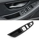 Goodithy Compatible with BMW 5 Series, Interior Window Lift Switch Cover Driver Side Front Left Armrest Cover Door Handle Panel Trim for BMW F10 F11 F18 520 523 525 528 530 (Black)