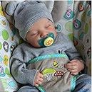 DUDULUNA Baby Boy Size Lifelike Full Silicone Reborn Baby Doll with Soft Body Realistic Newborn Toddler Dolls