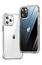 ONES iPhone 11 Pro Max Case HD Clear Slim Hard 『Shockproof Airbag』 『Raised Edges Protect Camera Screen』 [ Non-Yellow ] [ Anti-Slip ] Hybrid Protect Transparent Thin Silicone Cover for Apple 6.5 inch