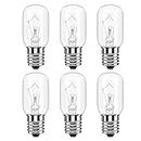 Neanete Microwave Light Bulb for Under Range Hood Appliance Refrigerator T8 40 Watt 125V E17 Intermediate Base Warm White Replacement Bulb for 8206232A, 1890433, AP4512653, WB25X10030 Pack of 6