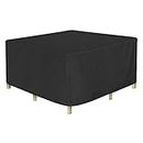 Furniture Cover Garden Outdoor Patio Protective Case Oxford Furniture Dustproof Cover for Rattan Table Cube Chair Sofa Waterproof Rain, Black(123 x 123 x 74cm)