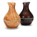 Yorten Clear Choice Wooden Cool Mist Humidifiers Essential Oil Diffuser Aroma Air Humidifier with 7 LED Light Colorful Change for Car Office Babies Home Multicolour