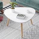 Tree House Nesting Triangle End Coffee Tables Nightstand Modern Furniture for Home Office Living Room Nest White Table (Engineered Wood)