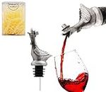 WOKHACH Animal Wine Aerator & Liquor Pourer for Bar,Home and Party Wine Pourer Aerator Festival Gift (Duck Silver Gray)
