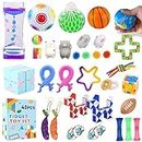 40 Pcs Sensory Fidget Toys Pack, Stress and Anxiety Relief Tools Bundle Figetget Toys Set for Kids Adults, School Classroom Rewards Carnival Party Treasure Box Prizes,Pinata Goodie Bag Fillers