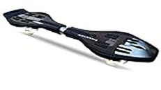 Jaspo (34 InchX9 Inch) Waveboard/Casterboard/Balancing Board/Cruiser Skateboard with 80mm Illuminating PU Wheels. (Black)