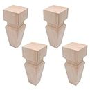 Risbay Wood Furniture Legs,150mm/6 Height Unfinished Cabinet Feet,Sofa Replacement Table Chair Couch Legs,Set of 4