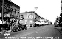 Main Street View Bank Drug Store Vancouver Washington WA Reprint Postcard