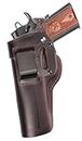 OWB 1911 Holster -Top Grain Leather Holster Fits Most 1911 Style for Colt 1911 fits Kimber 1911 for Springfield 1911 More - Adjustable Strap Fit 4" and 5" Barrels- Brown