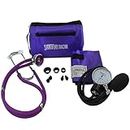 Santamedical Adult Deluxe Aneroid Sphygmomanometer with Stethoscope, Cuff and Carrying case Purple