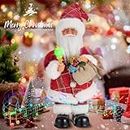 Allnice Electric Santa Claus for Christmas Decoration with Music and Light Singing Dancing Christmas Doll Santa Claus Standing Toy Musical Moving Christmas Santa Claus Ornaments Xmas Gift