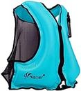 (Blue) - Naxer Inflatable Snorkel Vest PFD Kayak Life Jackets Vests for Adults 41lb-100kg Easy Swimming and Kayaking