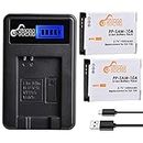 Pickle Power 2 Pack SLB-10A Batteries and Slim LCD USB Charger Compatible with Samsung EX2F HZ15W SL202 SL420 SL620 SL820 ST76 WB150F WB200F WB250F WB350F WB750 WB800F WB850F WB1100F