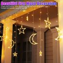 Star and Moon LED Curtain String Light Ramadan Eid Mubarak Garland Lights Decor'