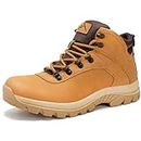 CC-Los Men's Waterproof Hiking Boots Work Boots Lightweight & All Day Comfort Wheat Size 12.5-13