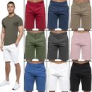 Enzo Mens Shorts Chino Cotton Regular Fit Half Pants Casual Summer Beach Pants
