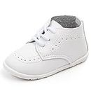 mintgreen Bébé Enfant Filles Chaussures PU Cuir Lacets Sneakers Antidérapantes, Blanc, 9-12 Mois, 19