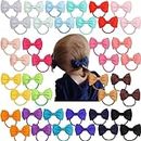 CÉLLOT Toddler Hair Ties 40pcs 2.75" Baby Girls Hair Bows Tie Baby Bows Elastics Rubber Ribbon Hair Bands Accessories for Baby Girls Kids Children